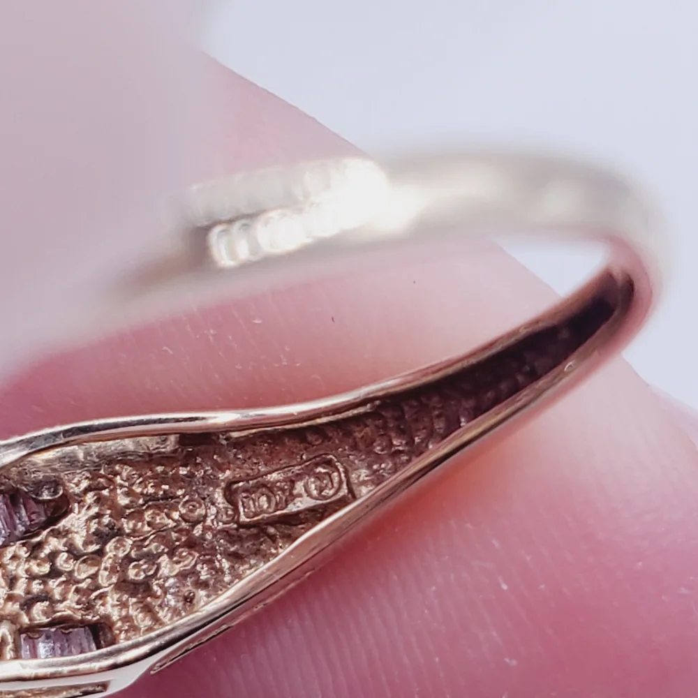 10k Solid Yellow & White Gold Genuine Diamond Band Ring